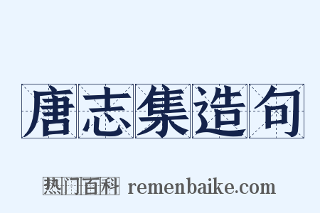 唐志集造句是什么意思的图片